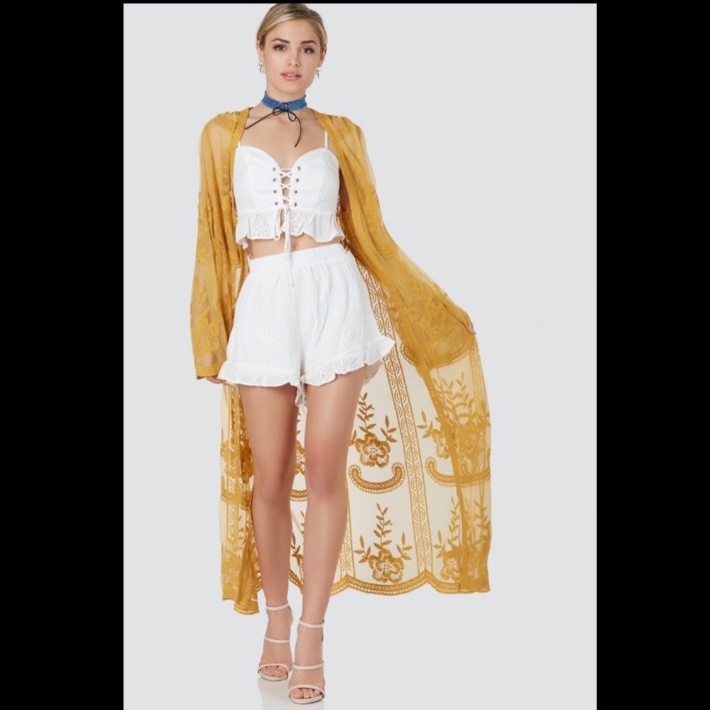 Fashion Nova Long Lace Boho Duster